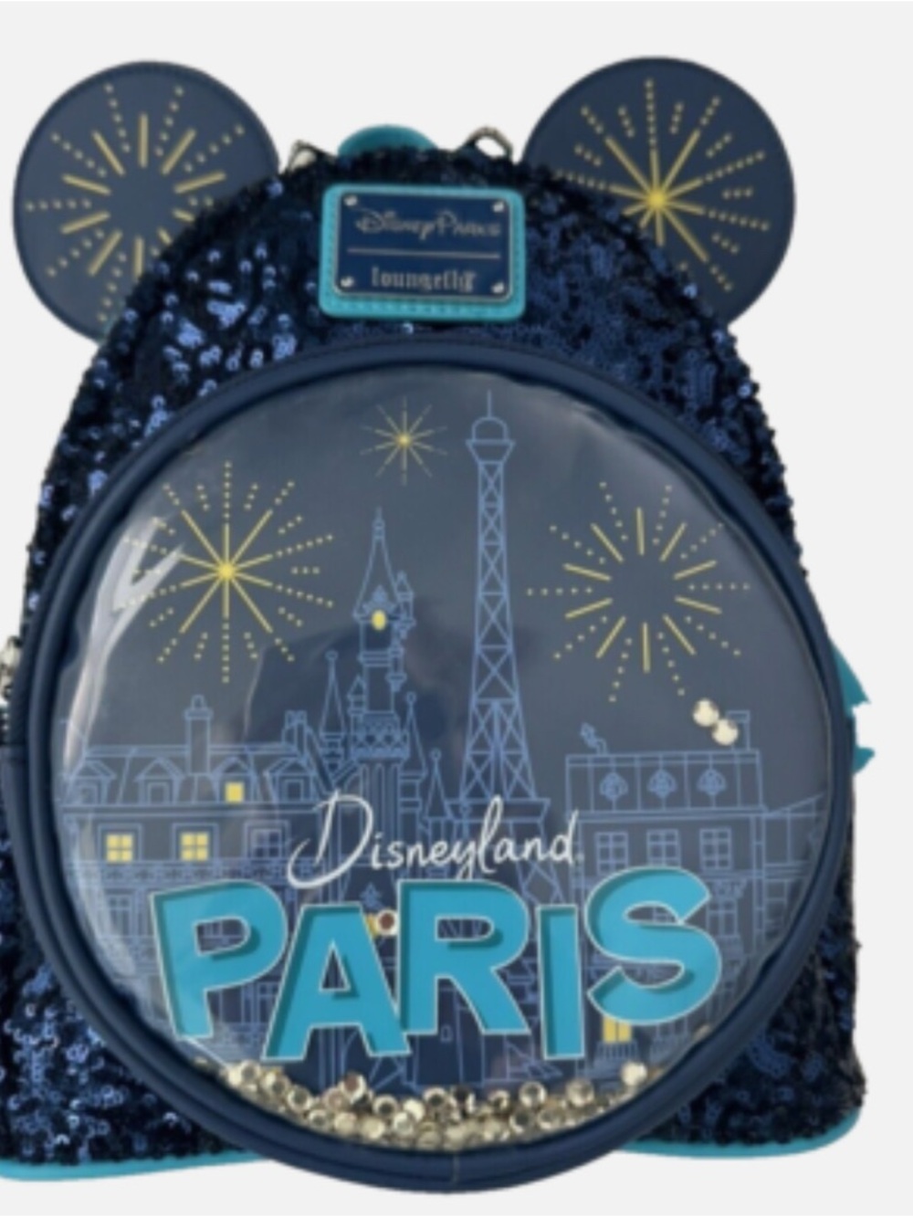 Loungefly x Disneyland Paris Disney Parks Navy Sequin Mini Backpack